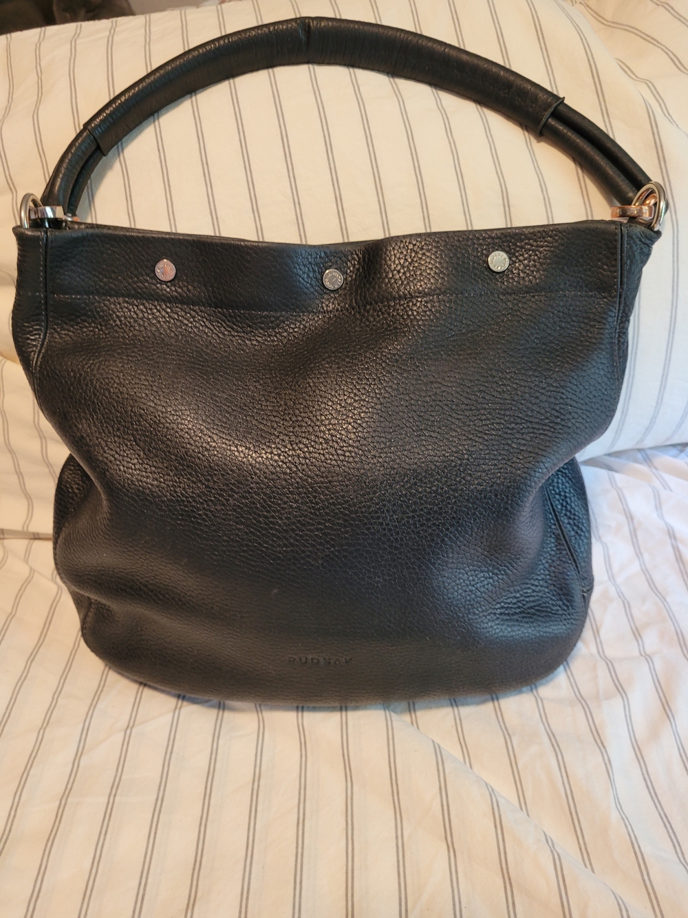Rudsak Black Pebbled Leather Shoulder Bag